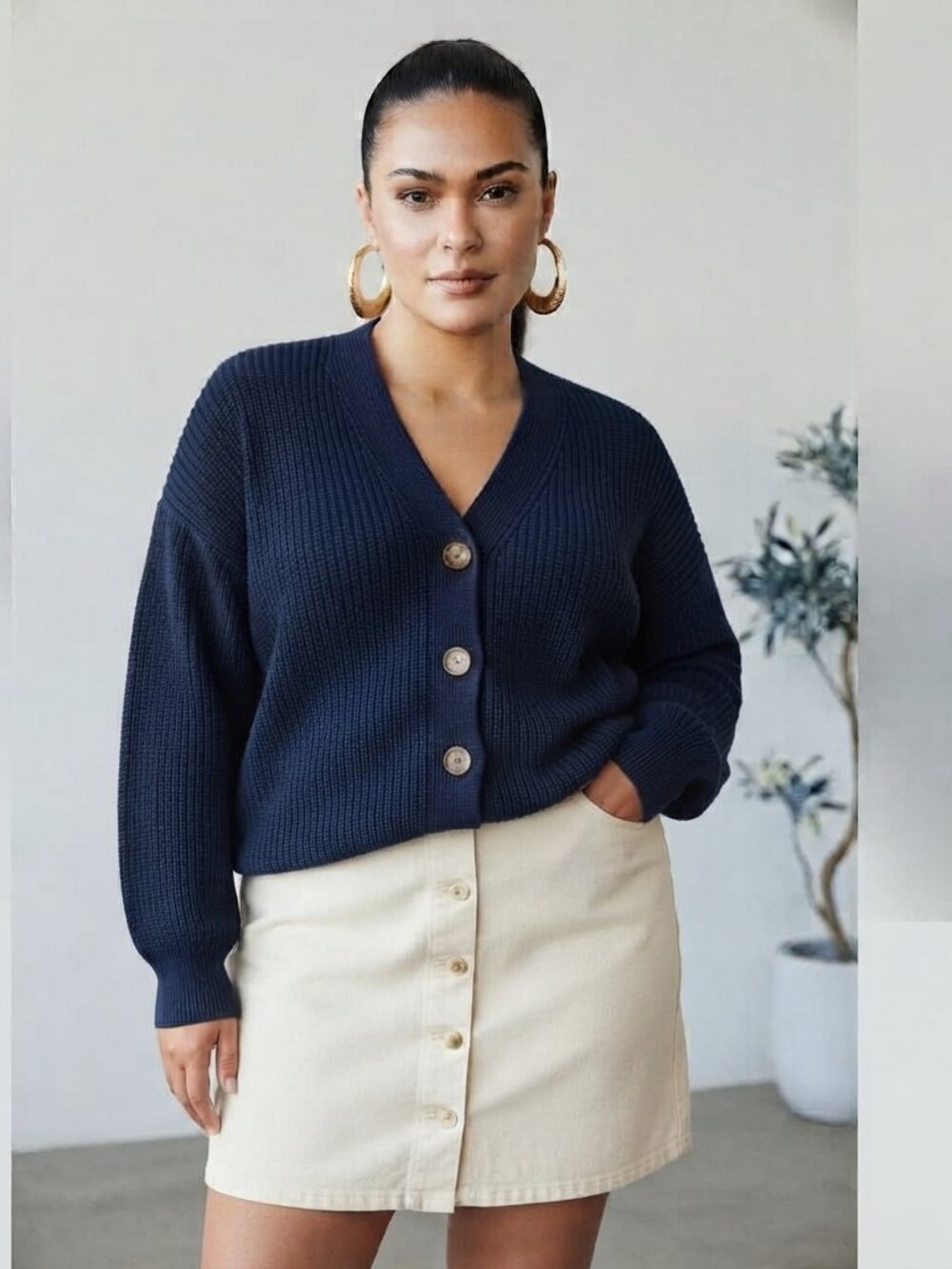 NWT Quince 100% Organic Cotton Cable Knit Sweater – Size XL